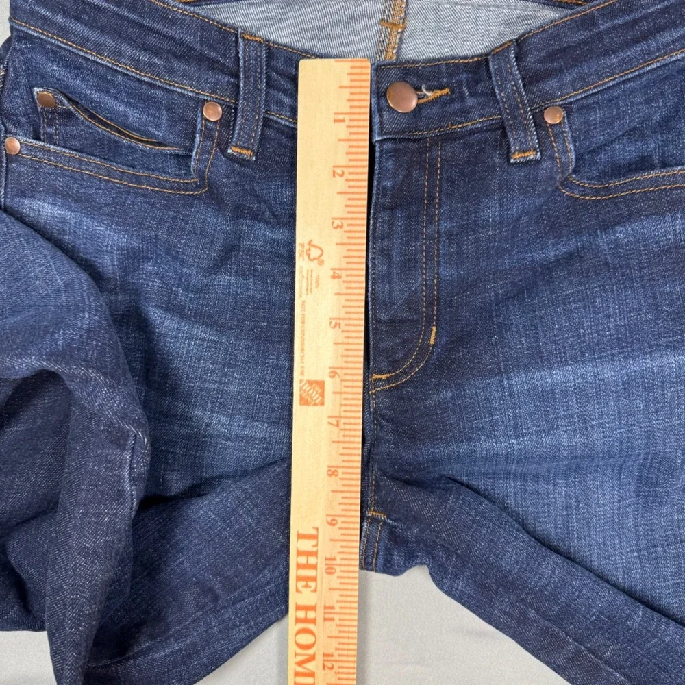 Eileen Fisher Wide Leg Crop Jeans Womens 8 Dark Indigo Organic Cotton Relaxed